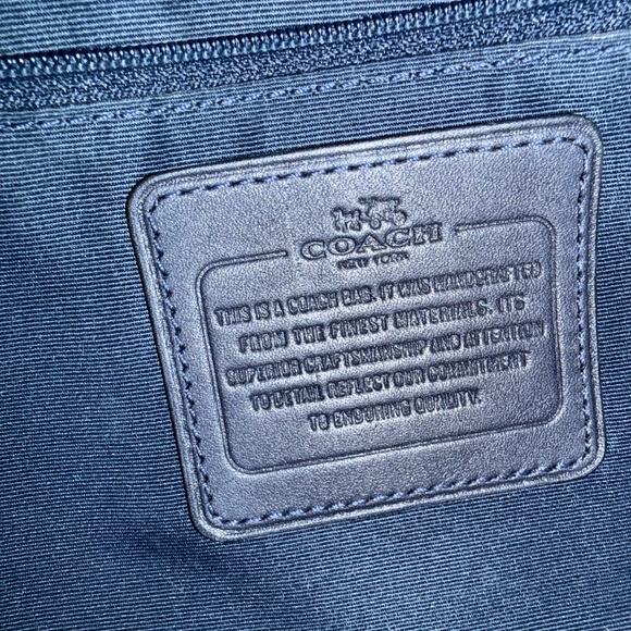 RARE Coach mini bannet Metalic Blue Satchel Bag - Picture 7 of 8